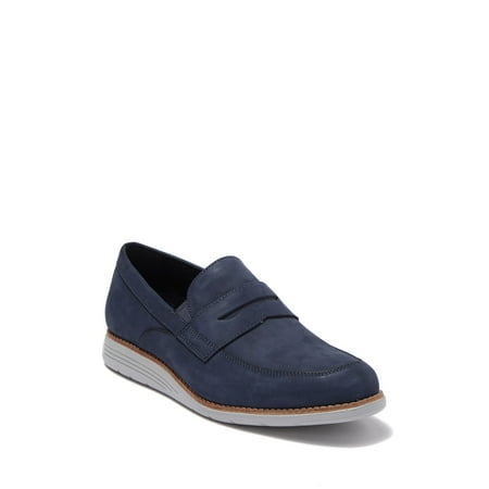 Rockport Men's Total Motion Sport Dress Suede Penny Loafers Navy (11.5M)