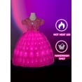 thumbnail image 4 of LED Light-Up Pink Princess Tutu Dress for Girls - Sleeveless Party Gown with Star Sequins, Perfect for Halloween, Christmas, and Special Occasions, Party Dress, Best for Christmas, 4 of 7