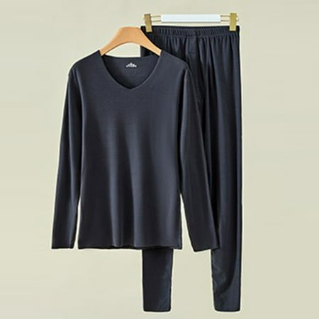 

Mens Winter Thermal Long Johns Warm Underwear Lingerie Pajama Bottoms 2Pcs Set