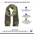 thumbnail image 3 of CTM  Drop Dye Lurex Winter Scarf (Women), 3 of 3