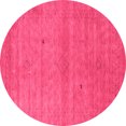 thumbnail image 1 of Ahgly Company Indoor Round Abstract Pink Contemporary Area Rugs, 7' Round, 1 of 4