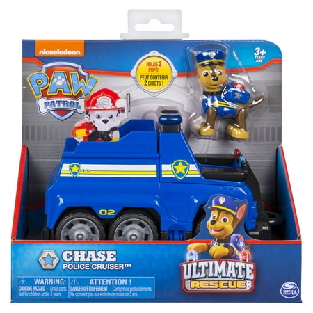 PAW Patrol Ultimate Rescue, Chase’s Ultimate Rescue Police Cruiser with Lifting Seat and Fold-out Barricade, for Ages 3 and