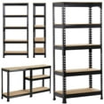 thumbnail image 4 of Alden Design 5-Tier Boltless & Adjustable Steel Storage Shelf Unit, Black, 4 of 7