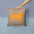 thumbnail image 2 of Dog Silhouette Burlap Fabric Decorative Pillow, 2 of 4