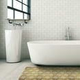 thumbnail image 2 of Dundee Deco Diamond Bathroom Mat - 35" x 26" Yellow Waterproof Non-Slip Quick Dry Rug, Non-Absorbent Dirt Resistant Perfect for Kitchen, Bathroom and Restroom, 2 of 3