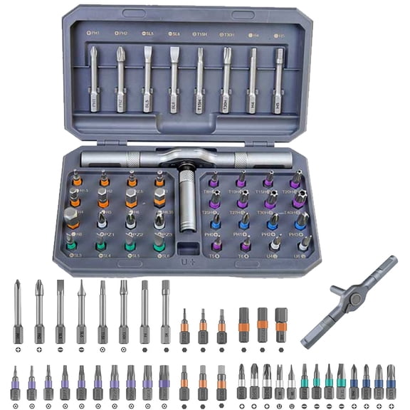 42 in 1 Magnetic Screwdriver Set, DIY Ratchet Screwdriver Set, S2 Steel Bits, Portable Compact Repair Tool Kit for Gifts, Furniture, Computer, Bicycle