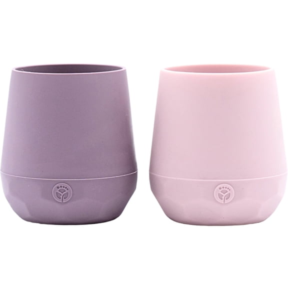 WeeSprout Silicone Baby Training Cups, Set of 2 Soft Silicone Cups, 2 oz Open Cup for Baby 6  Months