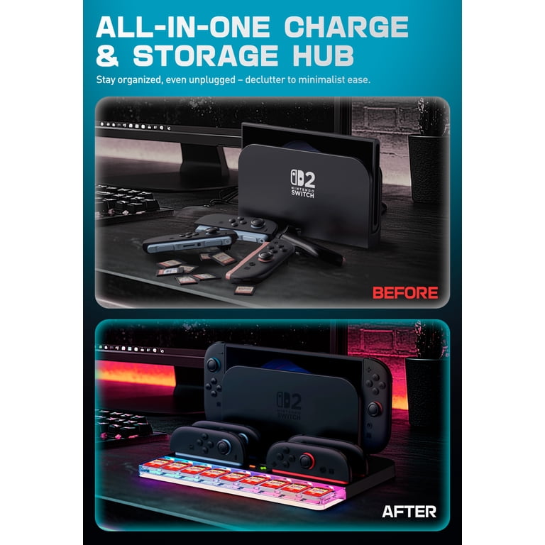 SUPCASE for Nintendo Switch 2 Joy Con Controllers Charger, [9 Game