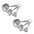 thumbnail image 1 of 2 Sets Of Kitchen Funnels For Filling Bottles, Stainless Steel Funnels, Set Of 3 For Liquids, Dry Ingredients, And Powders, 1 of 6