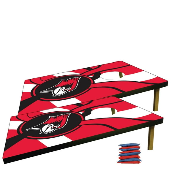 Illinois State Redbird Cornhole Game, Outdoor Bag Toss Game, Includes 8 Bags (Design 4)