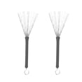 thumbnail image 1 of 2pcs Tambour Brosse à Tambour Brosse à Percussion Instrument en Acier Inoxydable Brosse à Fil, 1 of 9