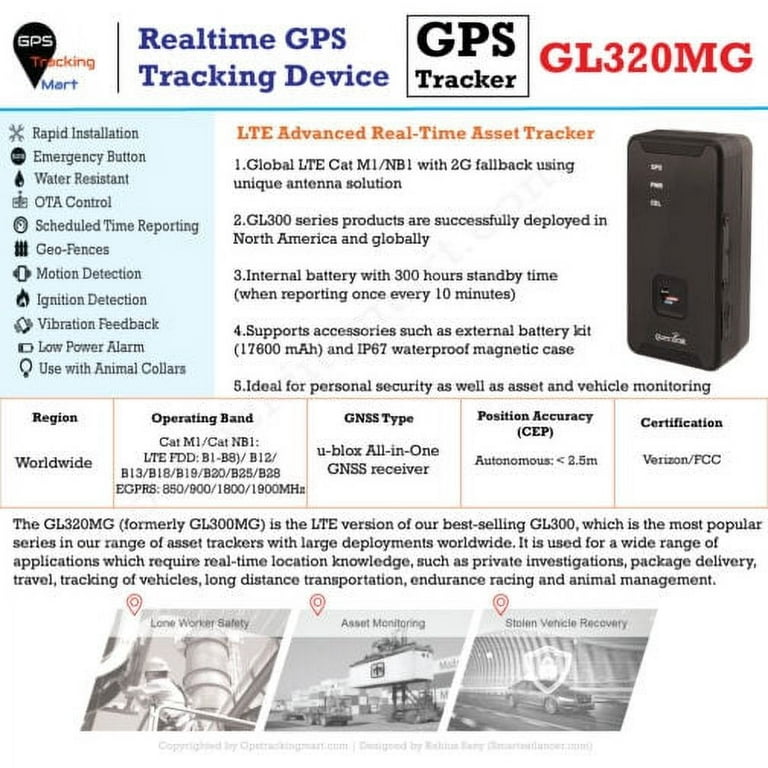 GL300 Mini GPS Tracker  Real-Time GPS Tracking for Cars, Vehicles