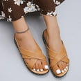 thumbnail image 2 of asdoklhq Slippers for Women Summer,New Car Line Thick Bottom Cross Wedge Heel Half Slippers, 2 of 6