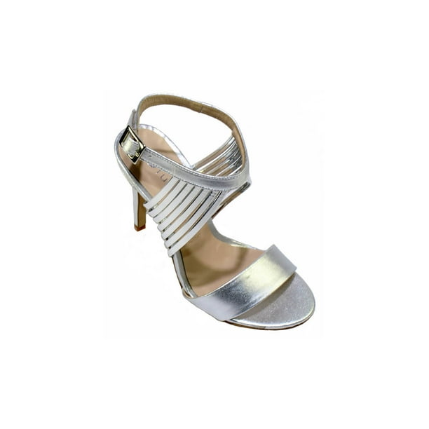 SANDALIAS TACONES VESTIR GIUSTO DAMA MUJER PLATA PIEL GIOSS 1740 LEON 1740p