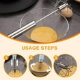 thumbnail image 2 of Stainless Steel Semi-Automatic Whisk, Egg and Milk Whisk, Multi-function Hand Push Mixer, 2024 Upgraded Egg Scrambler, Milk Frother, Semi-Automatic Household Rotary Mixer Whisk (2), 2 of 6