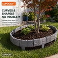 thumbnail image 5 of Imitation Stone Garden Fence, Grey Interlocking Plastic Retaining Edging Border for Landscape Decor, Flower Bed, Lawn, Yard, Path, and Grass, 5 of 9