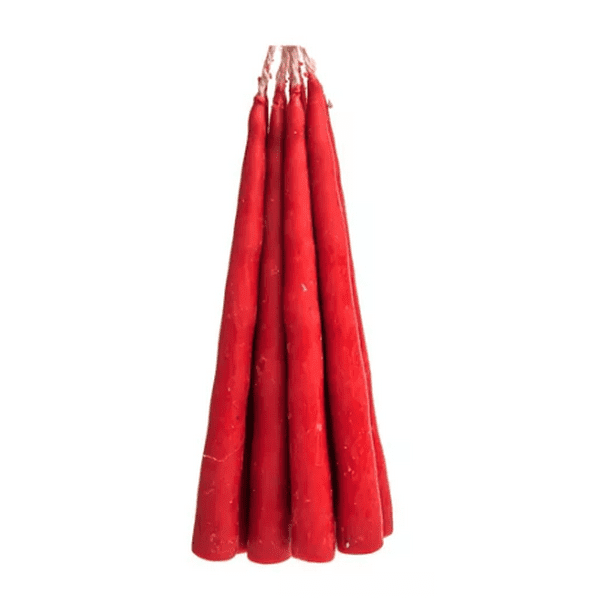 Vela (Chica) lagrima de sebo rojo
