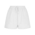 thumbnail image 2 of Nmnitkp Shorts for Women Drawstring Shorts Summer Elastic Waist Casual Lightweight with Pockets White,L, 2 of 9