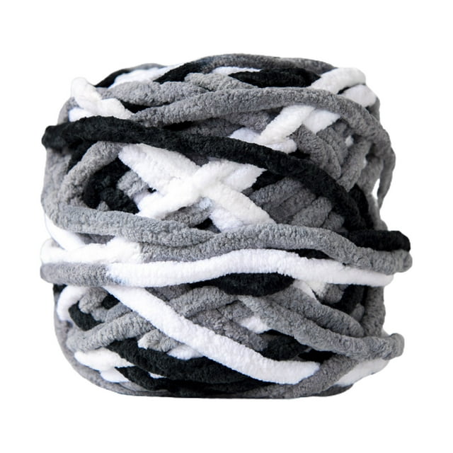 Hilo Ice Bar tejido a mano para ganchillo y punto: hilo acrílico grueso teñido en segmentos para suéteres, bufandas, muñecas y manualidades.