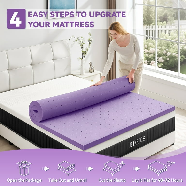 SINWEEK King Size Inch Gel Memory Foam Mattress Topper