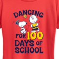 thumbnail image 2 of Peanuts - Dancing For 100 Days Of School - Women's Short Sleeve Graphic T-Shirt, 2 of 6