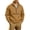 Brown Pullover for Men, variant on Stand Collar Half-Zip Windbreaker Men Casual Pullover With Zipper Pocket for Hiking Khaki L