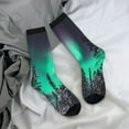 thumbnail image 5 of Sigee Northern Lights 2 for Contrast Design Soft Moisture-Wicking Socks Crew Casual Athletic Stretchy Loose Middle Tube Socks, 5 of 6