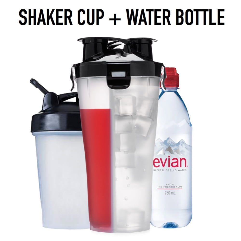 Hydra Cup 30oz - OG Clear/Black, Dual Threat Shaker Bottle, Shaker Cup +  Water Bottle, 2 in 1, Leak Proof, Awesome Colors, Save Time & Be Prepared 