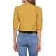 thumbnail image 3 of CHAQUETA DE JEAN CORTA SIN CUELLO PARA MUJERES CON MANGAS 3/4 EN AMARILLO BRILLANTE TAMAÑO L, 3 of 6