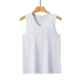 thumbnail image 4 of Qiyinn Men's V Neck Tank Top Slim Fitted Workout Gym Sleeveless Muscle Shirts Summer Undershirts, 4 of 6