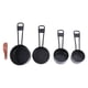 thumbnail image 1 of GOOHOCHY Juego de tazas medidoras de 4 piezas, juego de cucharas medidoras de acero inoxidable negro, herramienta para hornear de cocina, 1 of 7