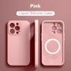 thumbnail image 3 of Funda de teléfono de silicona líquida magnética para iPhone 15 14 13 12 11 Pro Max Mini X XR XS 8 Plus SE para cubierta de carga inalámbrica Magsafe, 3 of 5