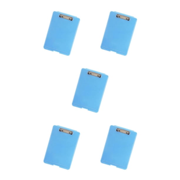 Soidarity Caja de archivo A4 de plástico Carpeta de documentos Caja de bloc de notas Organizador Suministro Azul B Type2