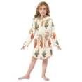 thumbnail image 6 of FORMRS Niños Bathrobe Unisex Hooded Robe Soft Plush Pajamas Sleepwear, Size 7-9T, Orange Autumn Leaves, 6 of 7