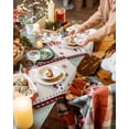 thumbnail image 3 of Red and Placemats Set of 6 Black Plaid Border Christmas Snowman and Bird Heat Insulation Washable Place Mats, Rustic Non-Slip Table Mats for Dining Table Party Kitchen Decor,13x19 Inch, 3 of 4