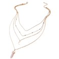thumbnail image 1 of Collier multicouche Faux Crystal: Collier à chaîne de collier Pendentif lune perlée, 1 of 10