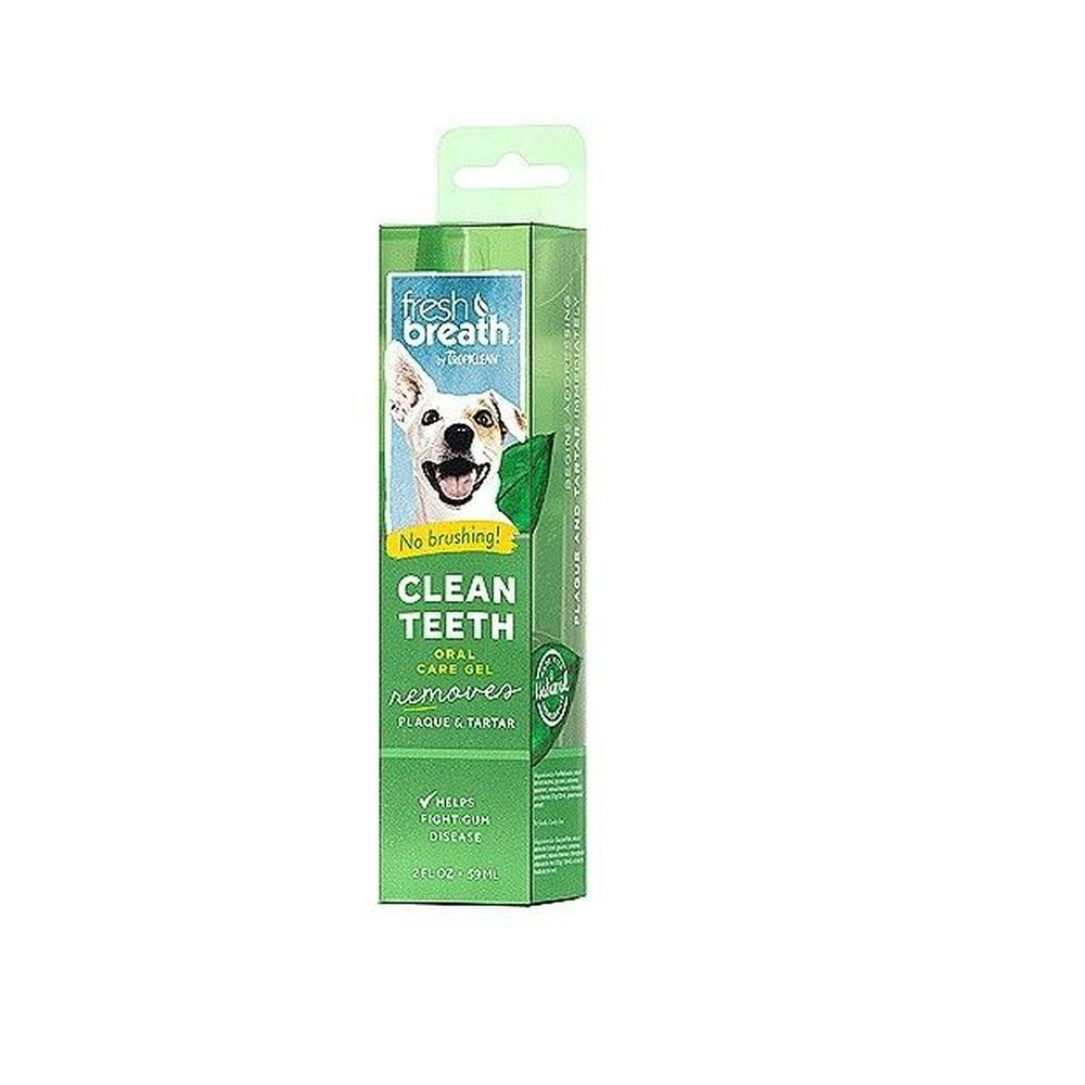 Fresh Breath Clean Teeth 2 oz Gel Oral Care for Dogs No Brushing Dental