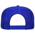 thumbnail image 2 of OTTO SNAP Round Flat Visor High Crown Mesh Back 5 Panel Trucker Snapback - Ryl/Wht/Ryl, 2 of 2