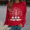 thumbnail image 6 of Uootdi Plus Size Christmas Womens Long Sleeve Sweatshirt Funny Xmas Tree Santa Reindeer Snowman Gift 3D Print Graphic Sweatshir ts, 6 of 6