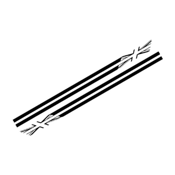 2 pegatinas para coche de 170 x 9,5 cm, para vehículos recreativos, carrocería y panel de carga. Negro