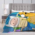thumbnail image 4 of Adventure Time Blanket, Anime Throw Blanket For Bed Sofa Couch, Super Soft Flannel Blanket For Bedroom Livingroom, 40"X30", 4 of 9