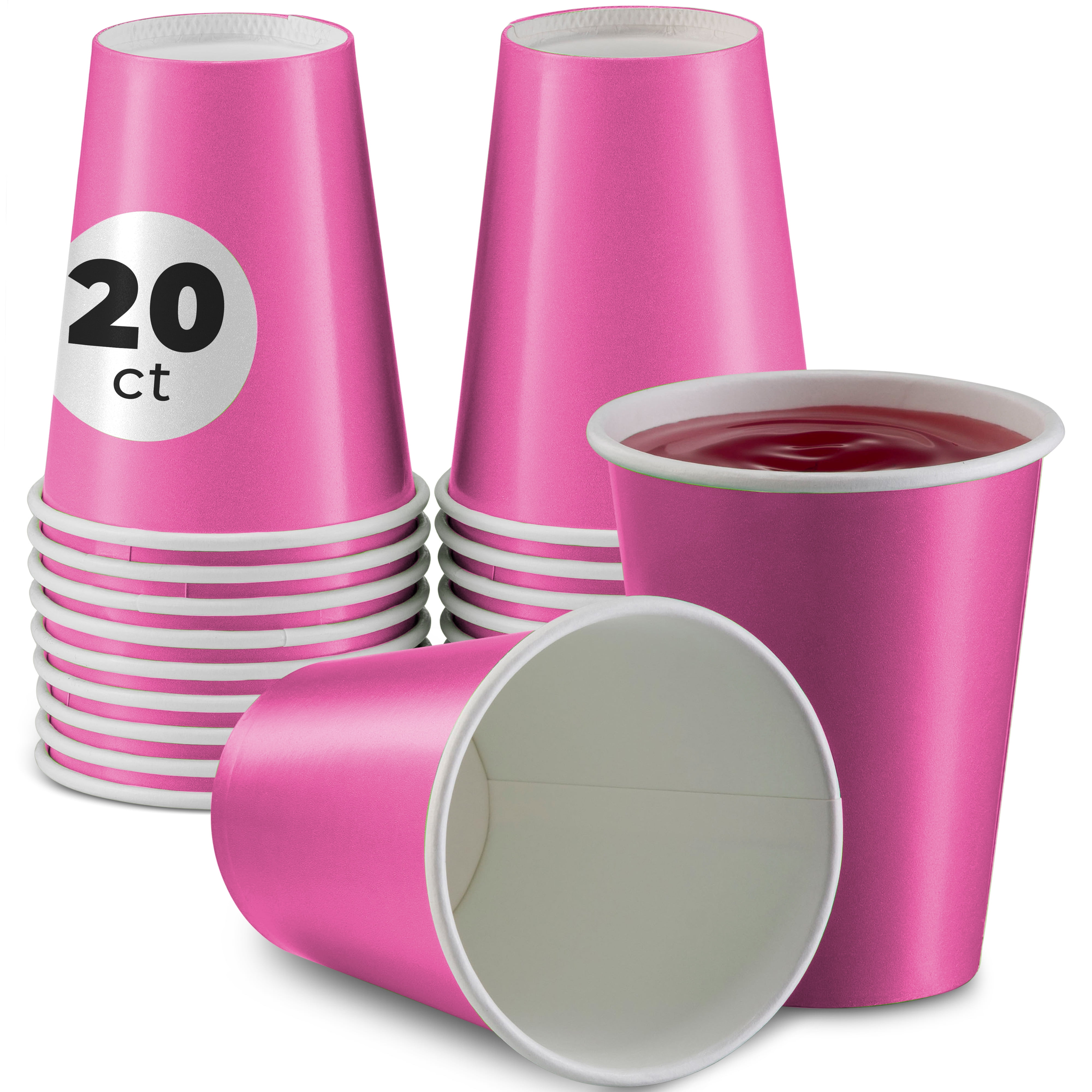 Hushee 100 Pcs Christmas Cups 9 oz Disposable Paper Cups Pink Elegant  Strong and Sturdy Christmas Co…See more Hushee 100 Pcs Christmas Cups 9 oz