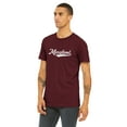 thumbnail image 2 of Daxton Adult Unisex Tshirt Maryland Script with Vertical on the Back, Burgundy White, M, 2 of 3