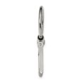 thumbnail image 2 of Stainless Steel Brushed and Polished Grey Carbon Fiber Inlay Key Ring, 2 of 4