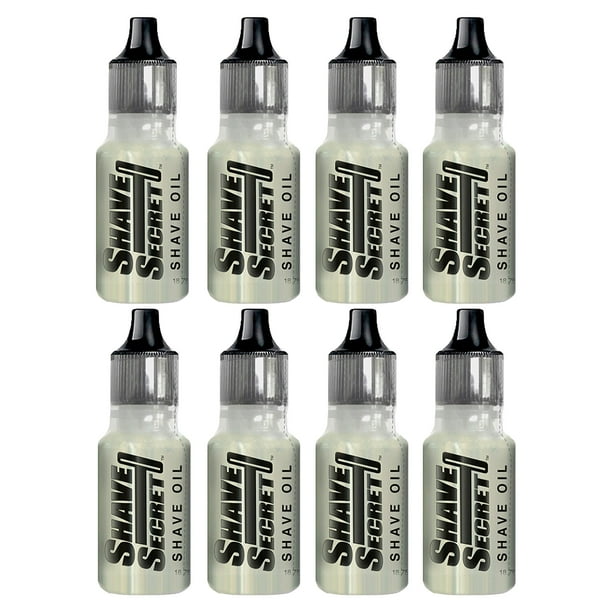 Aceite de afeitar Shave Secret, 18.6 ml, paquete de 8 para hombres y mujeres