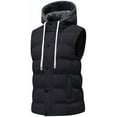 thumbnail image 4 of KVE Men's Warm Winter Hooded Vest Padded Puffer Vest Grey, Medium, 4 of 9