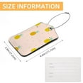thumbnail image 5 of Square PU Leather 2 Pack Travel Tag - Bag Tag - Suitcase Tag with Privacy Cover and Stainless Steel Ring - Suitable for Travel, Backpack, and Handbag Pineapple, 5 of 7