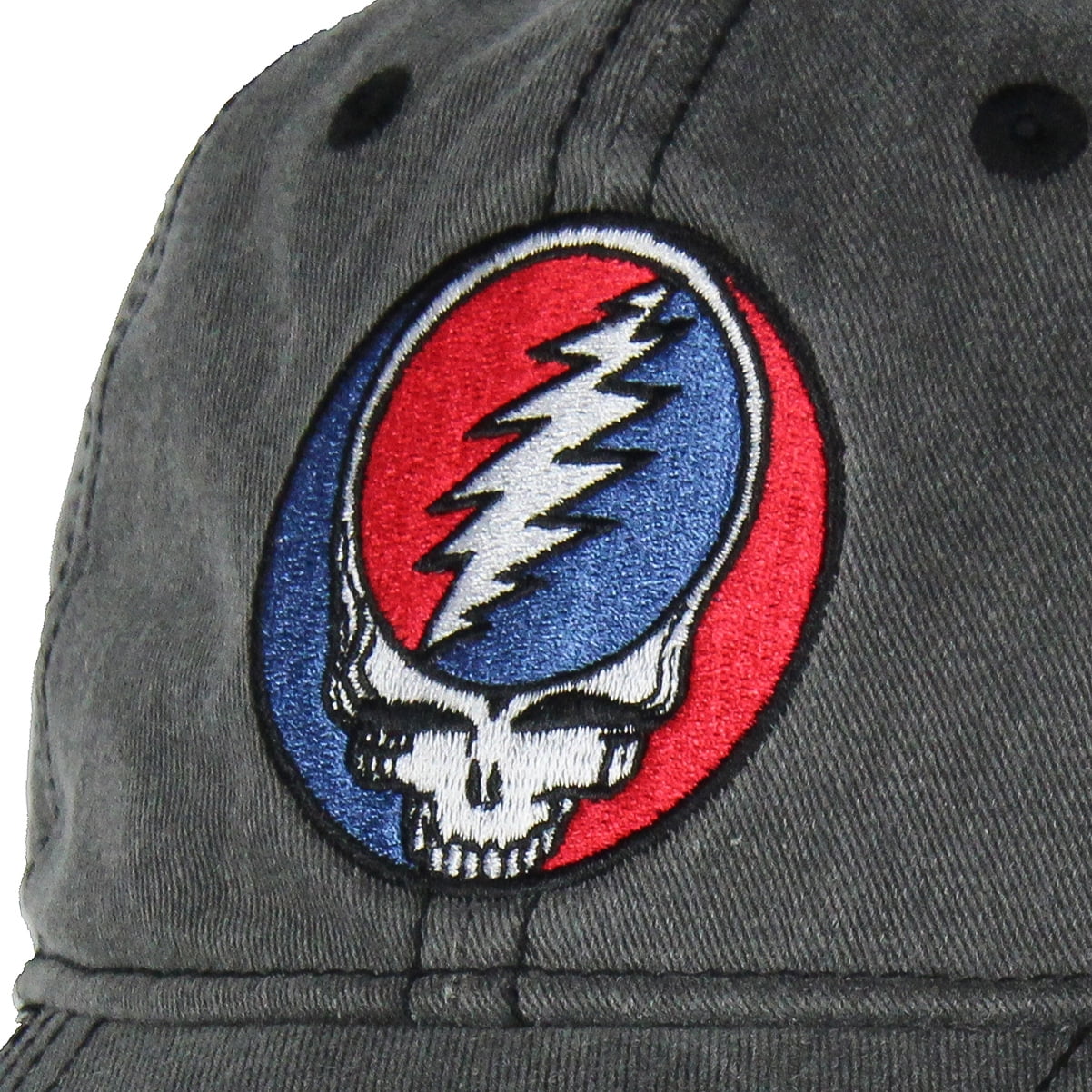 Grateful Dead Embroidered Steal Your Face Logo Adjustable Strap Slide Adult Dad Hat Cap OSFM