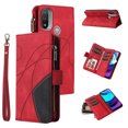 thumbnail image 1 of Compatible with Motorola Moto E20/ E30/ E40 Wallet Case with Card Slots PU Leather Zipper Flip Folio Cover, 1 of 5