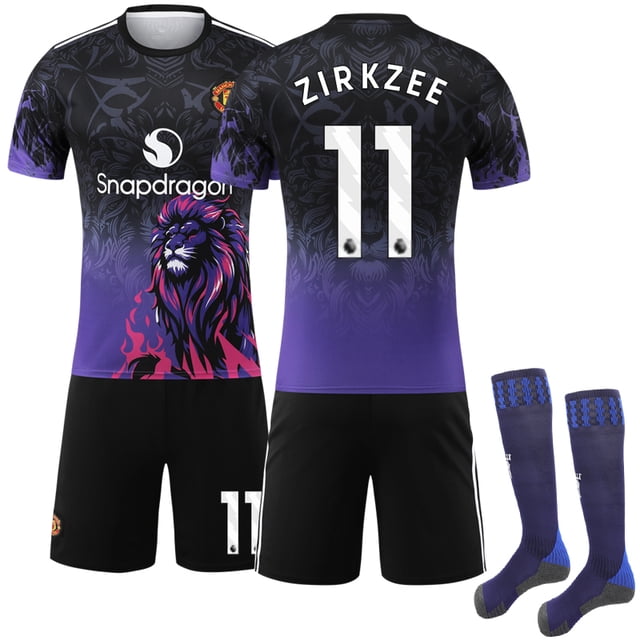 Man Utd 2025-26 Special Edition Jersey for Kids & Adults with Socks, No.11 Zirkzee